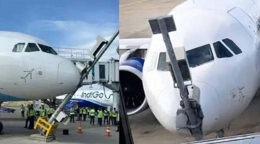 Indigo Flight Accident: श्रीनगर एयरपोर्ट पर हादसे का शिकार IndiGo प्लेन, खंभे से भिड़ गया विमान